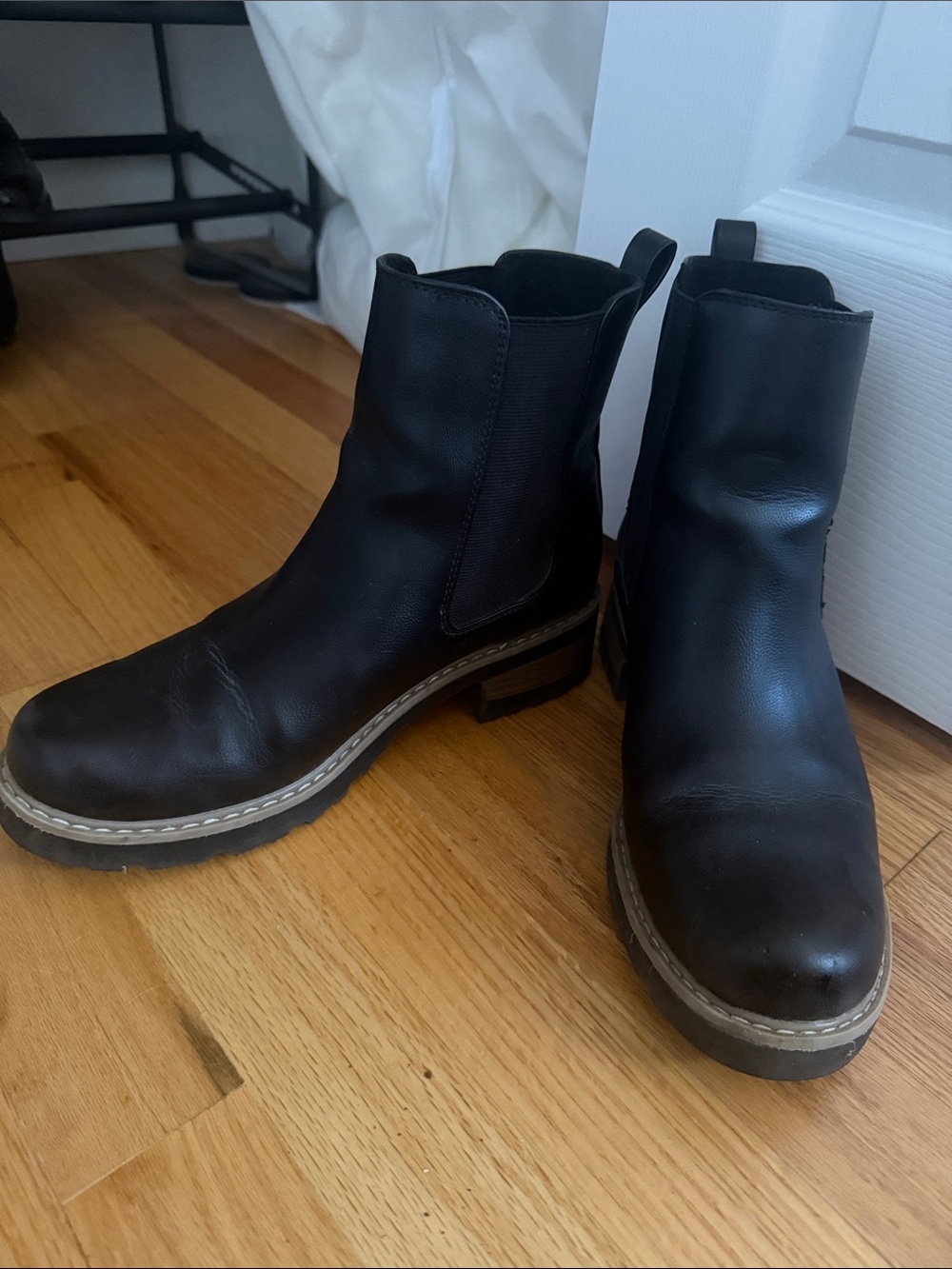 Target Black Chelsea Boots with Contrast Sole